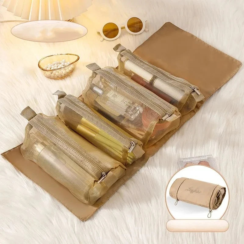 Detachable 4-in-1 Travel Cosmetic Bag