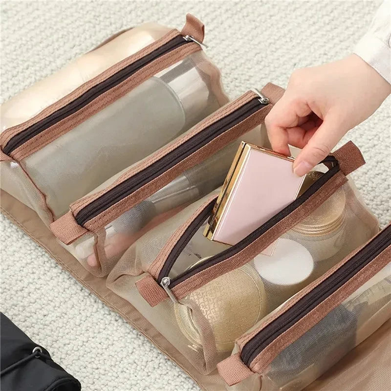 Detachable 4-in-1 Travel Cosmetic Bag