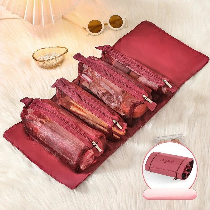 Detachable 4-in-1 Travel Cosmetic Bag