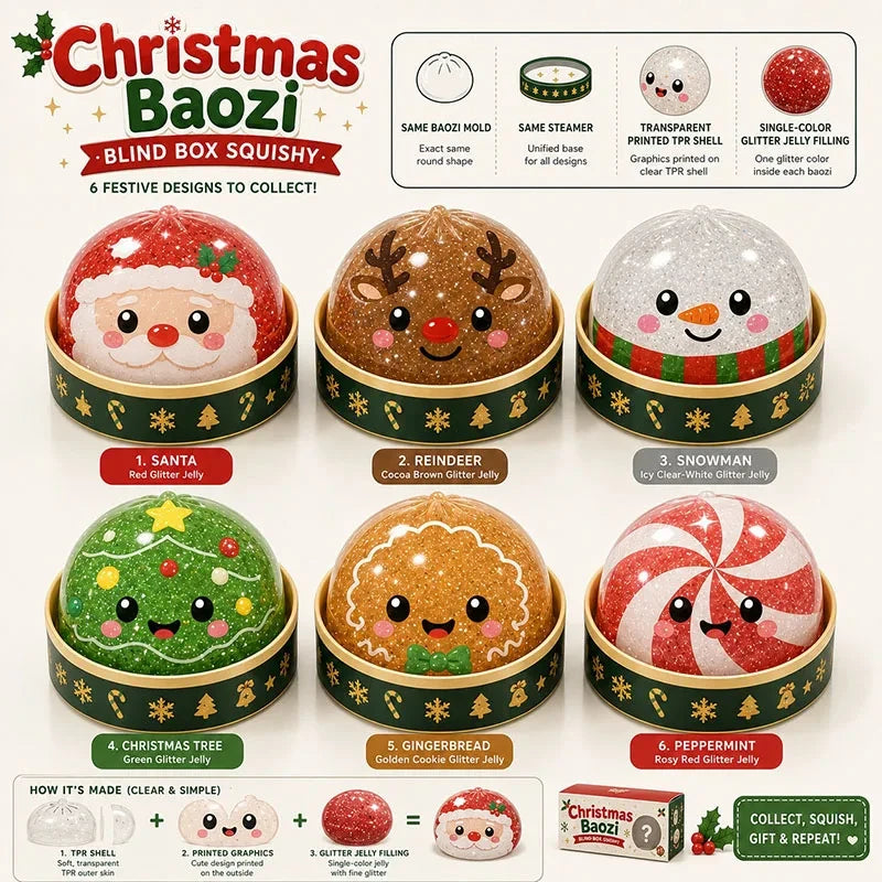 Christmas Dumpling Squishies
