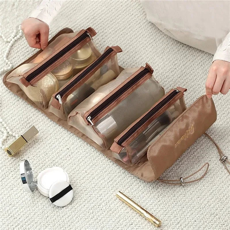 Detachable 4-in-1 Travel Cosmetic Bag